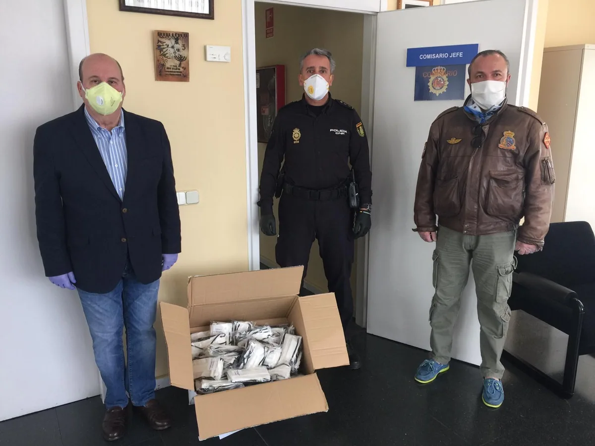 Mascarillas donadas durante la pandemia del COVID-19
